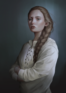 Naya, the stable girl heroine of Wisp's Awakening — character art by Luke Fitzsimons